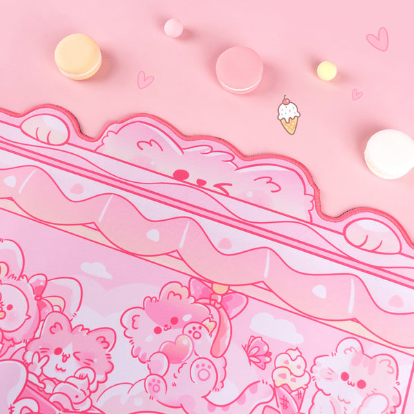 Cute Kitties Game Machine Large Mouse Pad