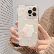 Load image into Gallery viewer, Pink Hearts and Cuddly Bears - iPhone Case
