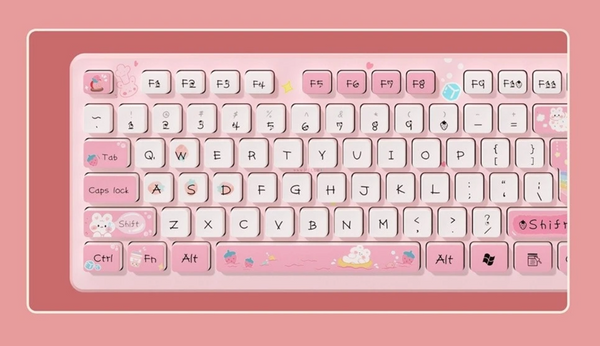 Milk Tea Cute Rabbit Wired/ Wireless Keyboard