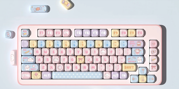 Cute Candy Bear MOA Keycap Sublimation 131 Key Small Full Set
