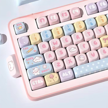 Load image into Gallery viewer, Cute Candy Bear MOA Keycap Sublimation 131 Key Small Full Set
