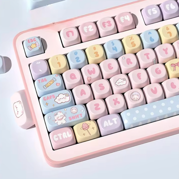 Cute Candy Bear MOA Keycap Sublimation 131 Key Small Full Set