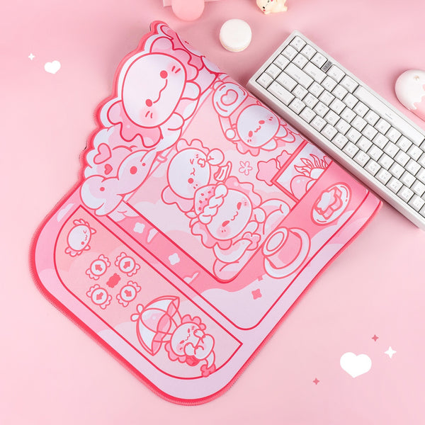 Kawaii Dragons Gaming Machine – Large Pink Mouse Pad