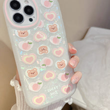 Cargar imagen en el visor de la galería, Peach Loving Bear - Chain iPhone Case
