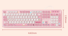 Load image into Gallery viewer, Milk Tea Cute Rabbit Wired/ Wireless Keyboard
