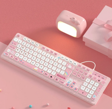 Load image into Gallery viewer, Milk Tea Cute Rabbit Wired/ Wireless Keyboard
