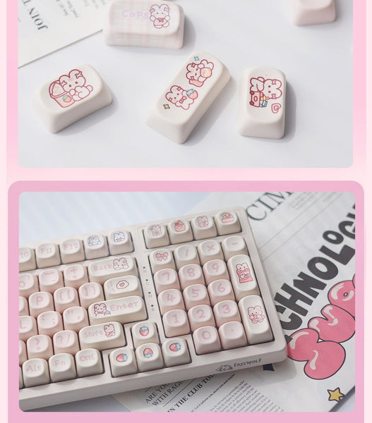 Snack Bunny MOA Keycaps