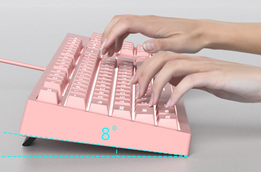 Pink Keyboard Satifying Pink Mechanical Feel Keyboard 💓 Membrane Keyboard | Pink Gaming
