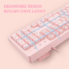 Cargar imagen en el visor de la galería, DSK100 - Teclado Rosa Ergonómico - 104 teclas
