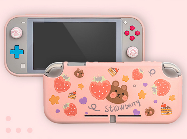 Nintendo Switch/ Lite Case - Fruity Pink Bear