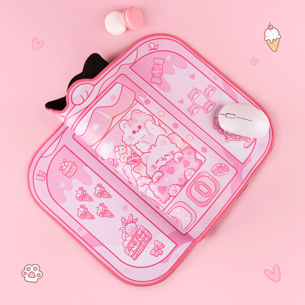 Cute Kitties Game Machine Large Mouse Pad