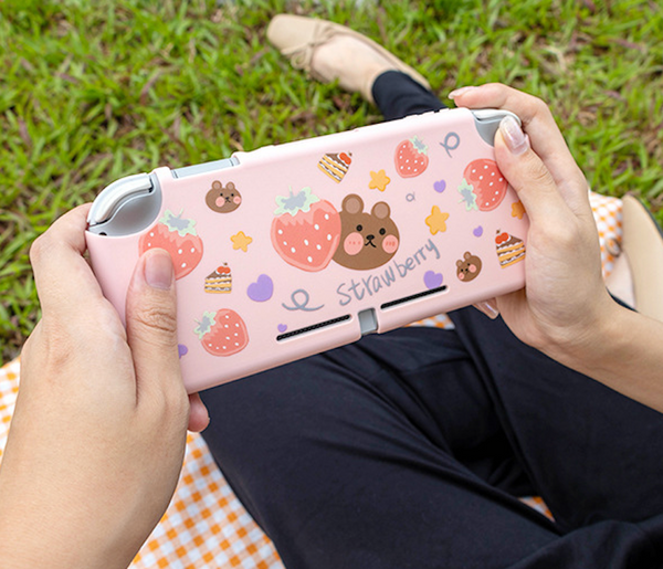 Nintendo Switch/ Lite Case - Fruity Pink Bear