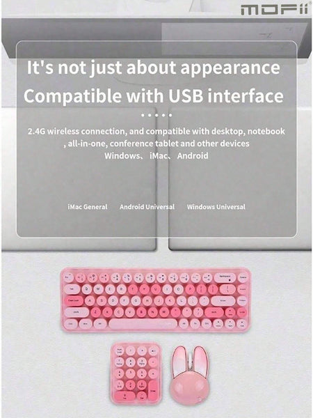 MOFII Cherry Portable Wireless Keyboard And Mouse Three-piece Suit