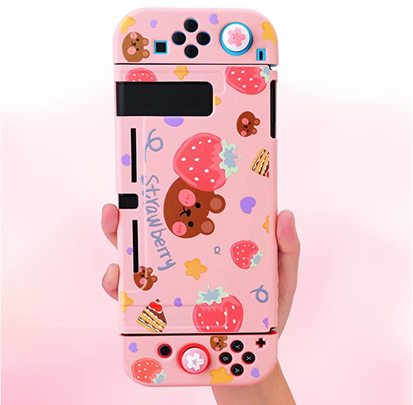 Nintendo Switch/ Lite Case - Fruity Pink Bear