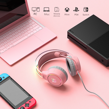 Load image into Gallery viewer, X15 Pro - Pink Illuminated Headband Gaming Headset
