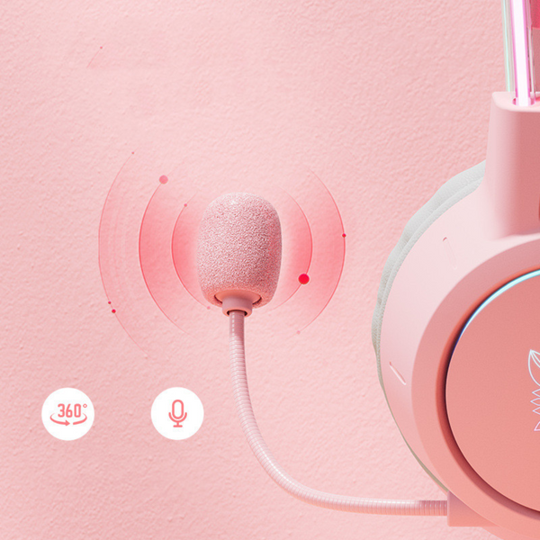 X15 Pro - Pink Illuminated Headband Gaming Headphones