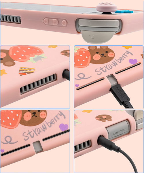 Nintendo Switch/ Lite Case - Fruity Pink Bear