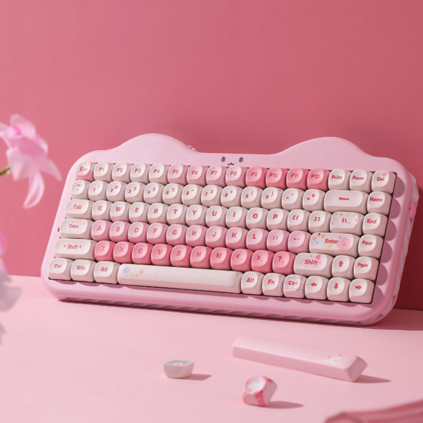 Pink & White 75% Hot Swap - RGB Wireless Mechanical Gaming Keyboard