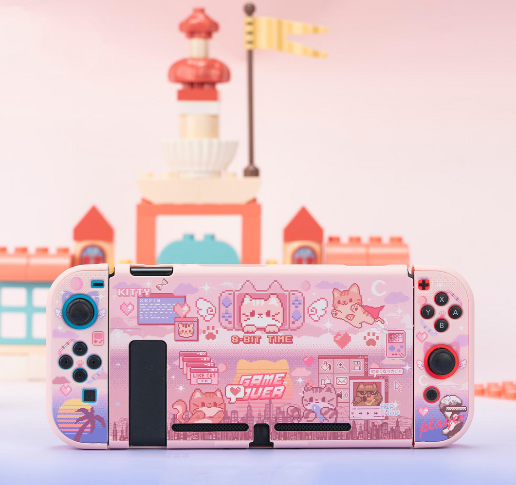 Funda para Nintendo Switch - Pink Pixel Kitty