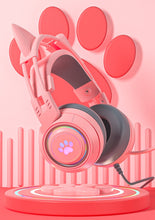 Cargar imagen en el visor de la galería, Auriculares Gaming - Pink Fluffy Cat Paw (SY- G25)
