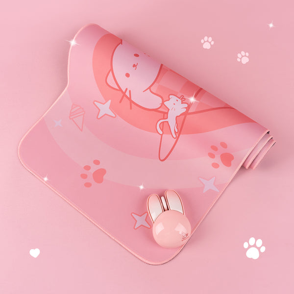 Cat Love Ice Cream Large Mouse Pad