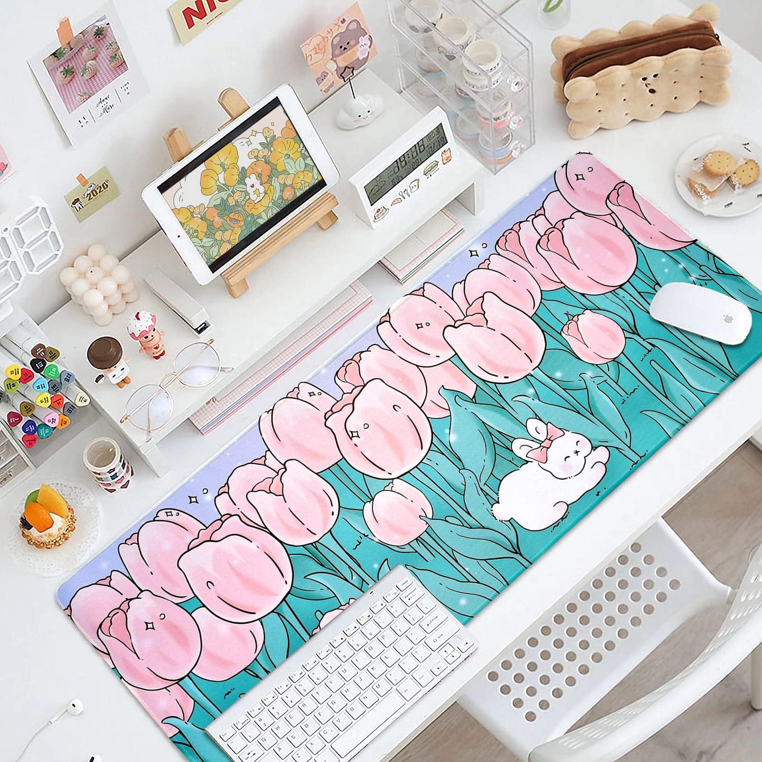 Pink Gaming Pink Cute Desk Mats Mouse Pads Cuteness to Your Desk