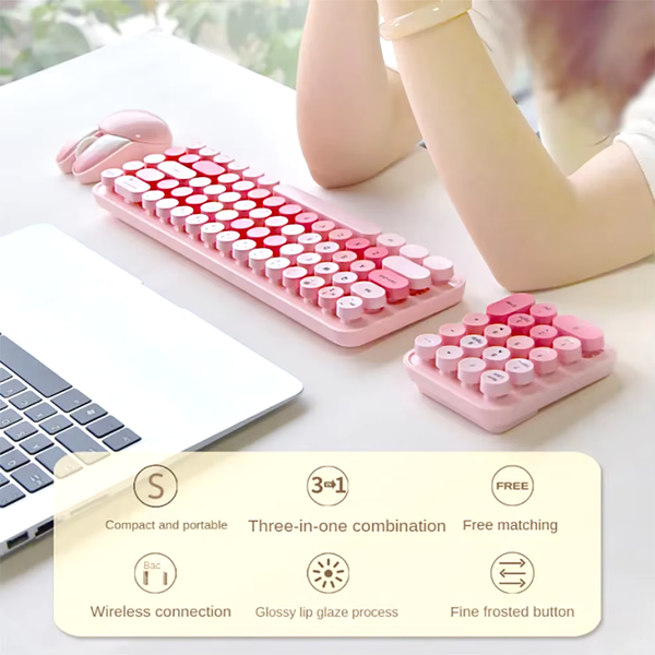 MOFII Cherry Portable Wireless Keyboard And Mouse Three-piece Suit