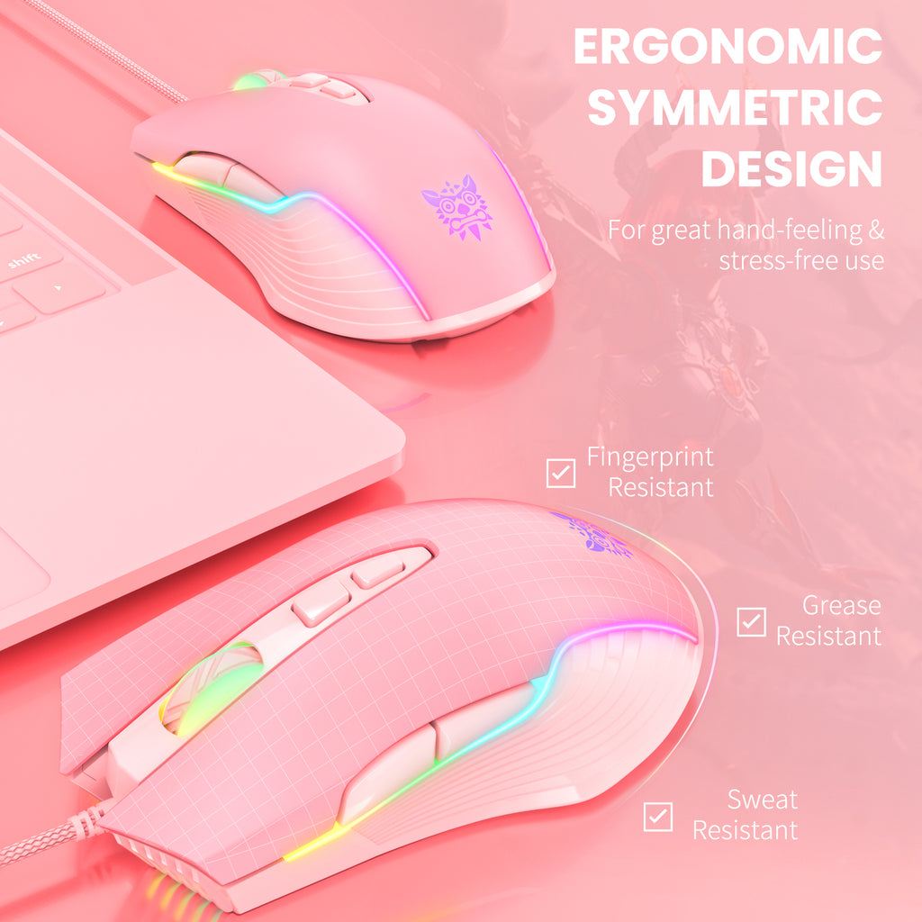 Pink RGB Gaming Mouse โก RGB Gaming Mouse | Pink Gaming