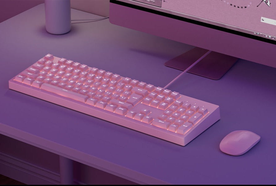 Pink Keyboard Satifying Pink Mechanical Feel Keyboard 💓 Membrane Keyboard | Pink Gaming