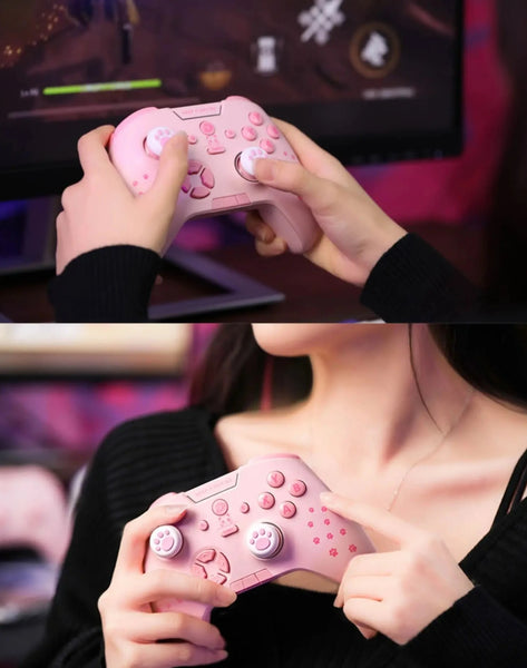 Pink Kitty Paws - Dareu H105 - New Wireless Bluetooth Game Controller