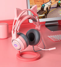 Load image into Gallery viewer, Pink Cat Ears Headset (SYTO- G25)

