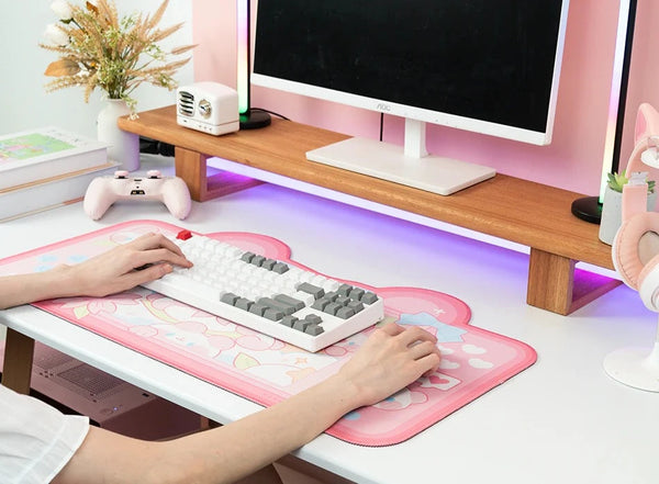 Pink Bears in Bloom - Mouse Pad