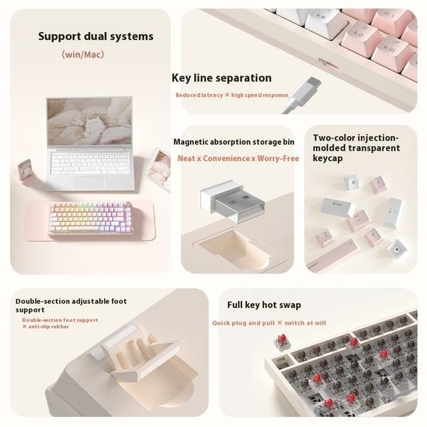 AK82 Three-Mode Mechanical Keyboard
