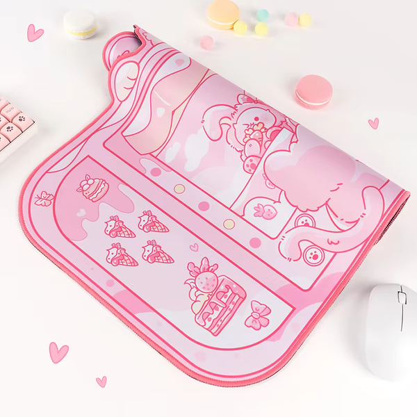 Cute Kitties Game Machine Large Mouse Pad