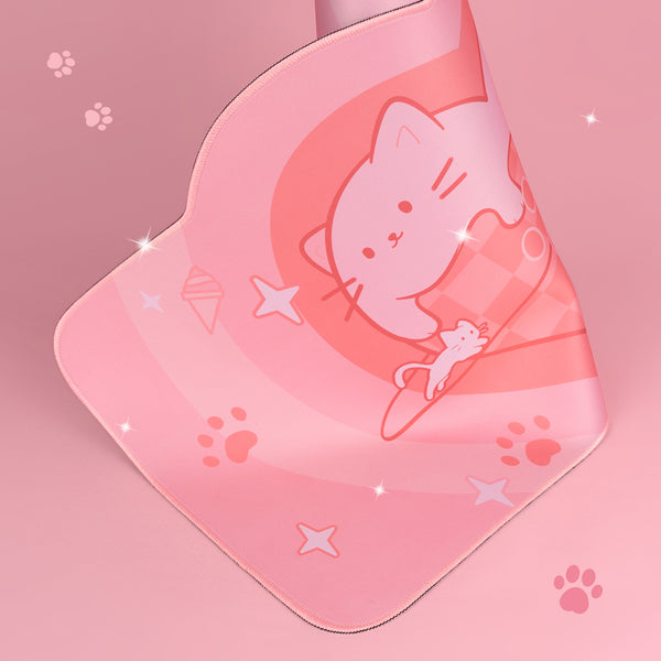 Cat Love Ice Cream Large Mouse Pad