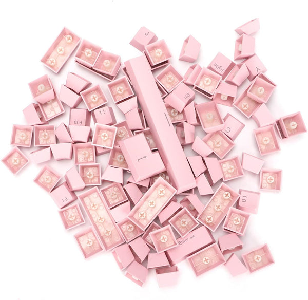 ABS/ PBT Light Pink Mechanical Keyboard Keycaps - Transparent Keycap