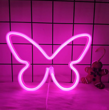 Cargar imagen en el visor de la galería, Luz LED Decorativa - Mariposa Rosa
