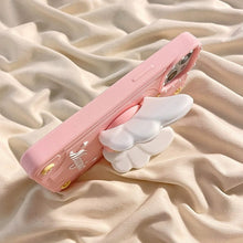 Cargar imagen en el visor de la galería, Cute Angel Wings - Funda Rosa de Silicona para iPhone
