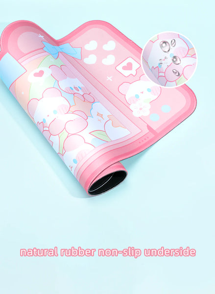 Pink Bears in Bloom - Mouse Pad