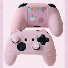 Cargar imagen en el visor de la galería, Funda Rosa para Mando Pro de Nintendo Switch - Kitties Paw 
