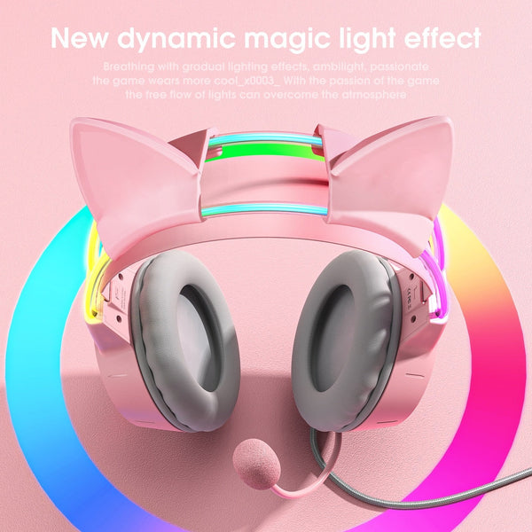 X15 Pro - Pink Illuminated Headband Gaming Headphones