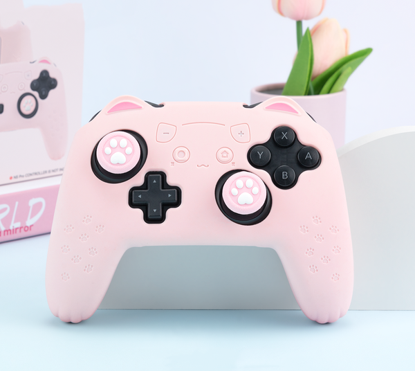 Nintendo Switch Pro Controller Cover - Pink Kitty Face