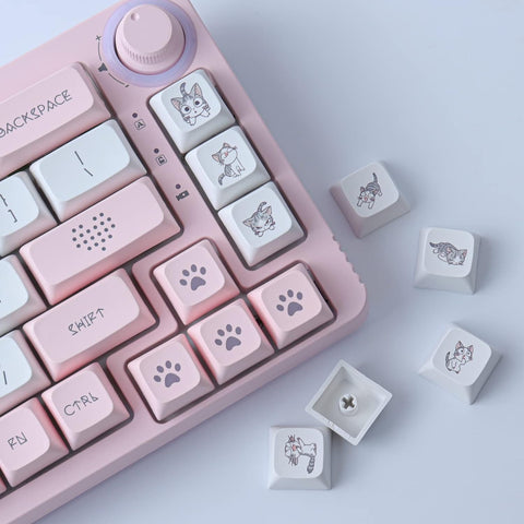 Cat Keyboard Keycaps - 140 Set