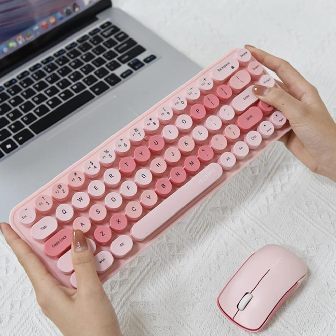 Pink 2 4GHz MOFII Wireless 68 Keys Keyboard Cute Portable Suitable Pink 2 4GHz MOFII Wireless 68 Keys Keyboard Cute Portable Suitable