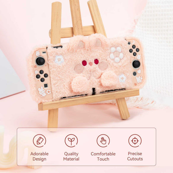 Nintendo Switch and OLED Case - Pink Bunny