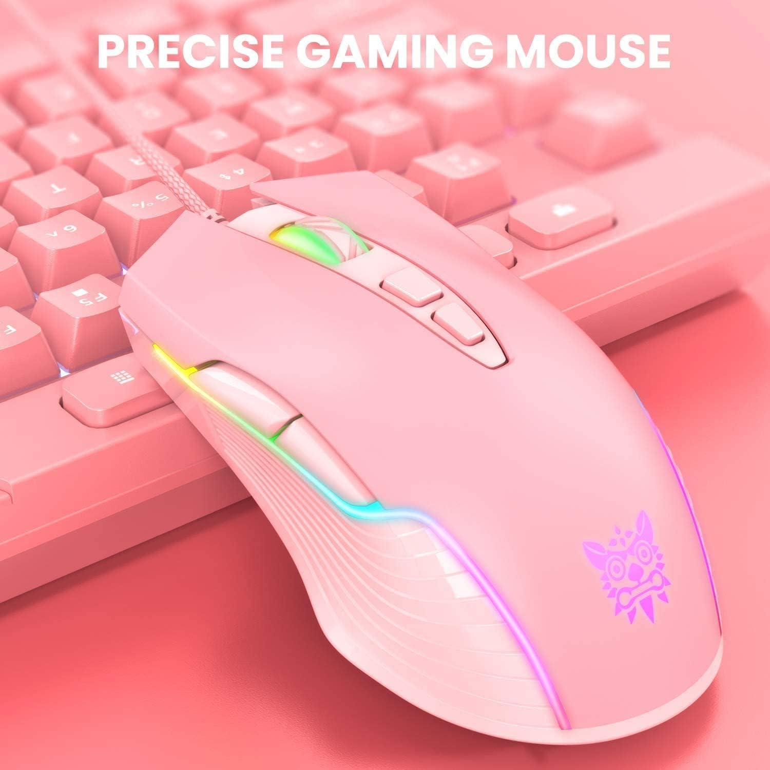 Pink RGB Gaming Mouse ⚡ RGB Gaming Mouse | Pink Gaming