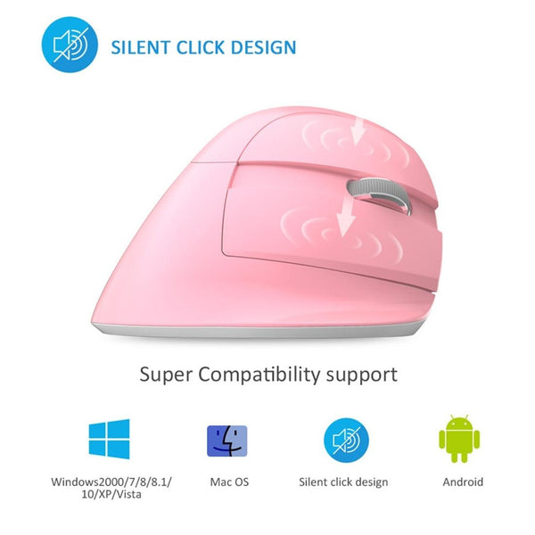 Ergonomic Wireless Mouse - Delux M618 Mini