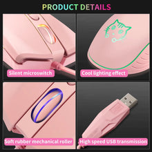 Load image into Gallery viewer, Pink Kitty - Wired Photoelectric Sliding Mouse
