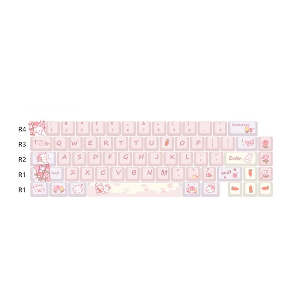 Spring Bunnies - Juego de 66 teclas MDA de PBT