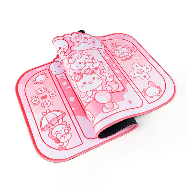Kawaii Dragons Gaming Machine – Large Pink Mouse Pad